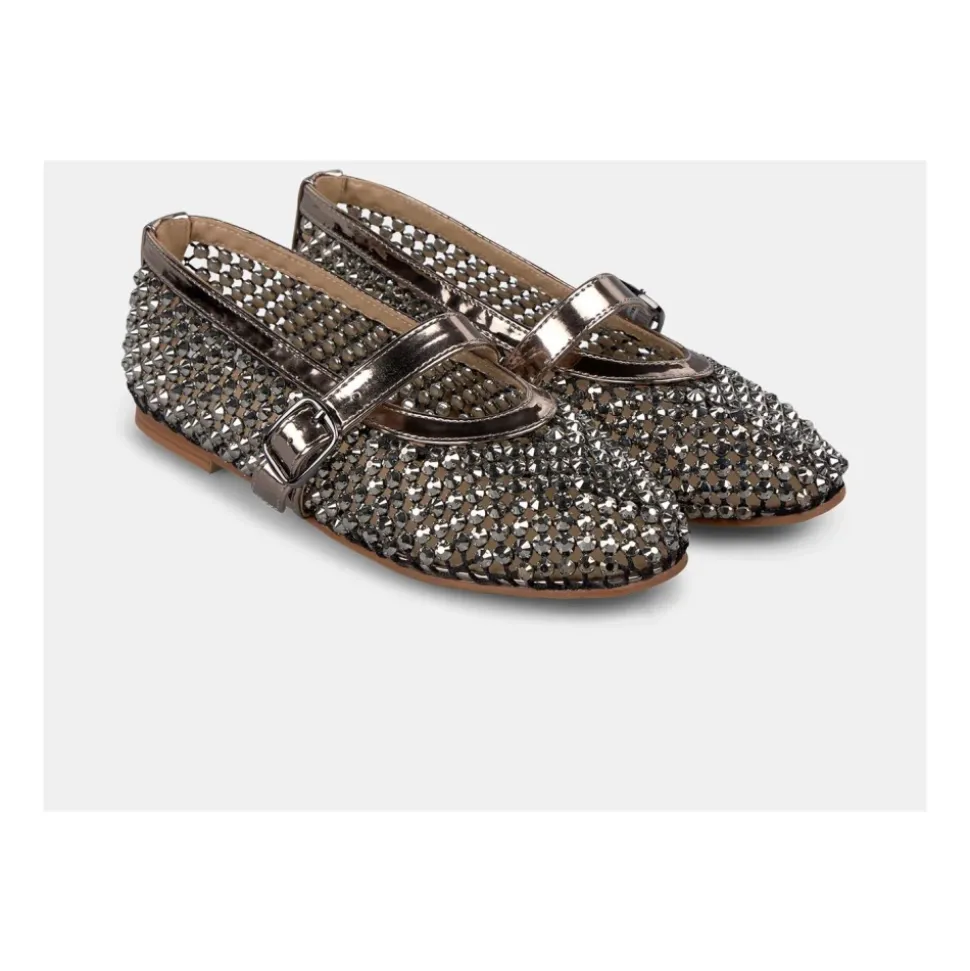 Ballerine en filet avec strass
