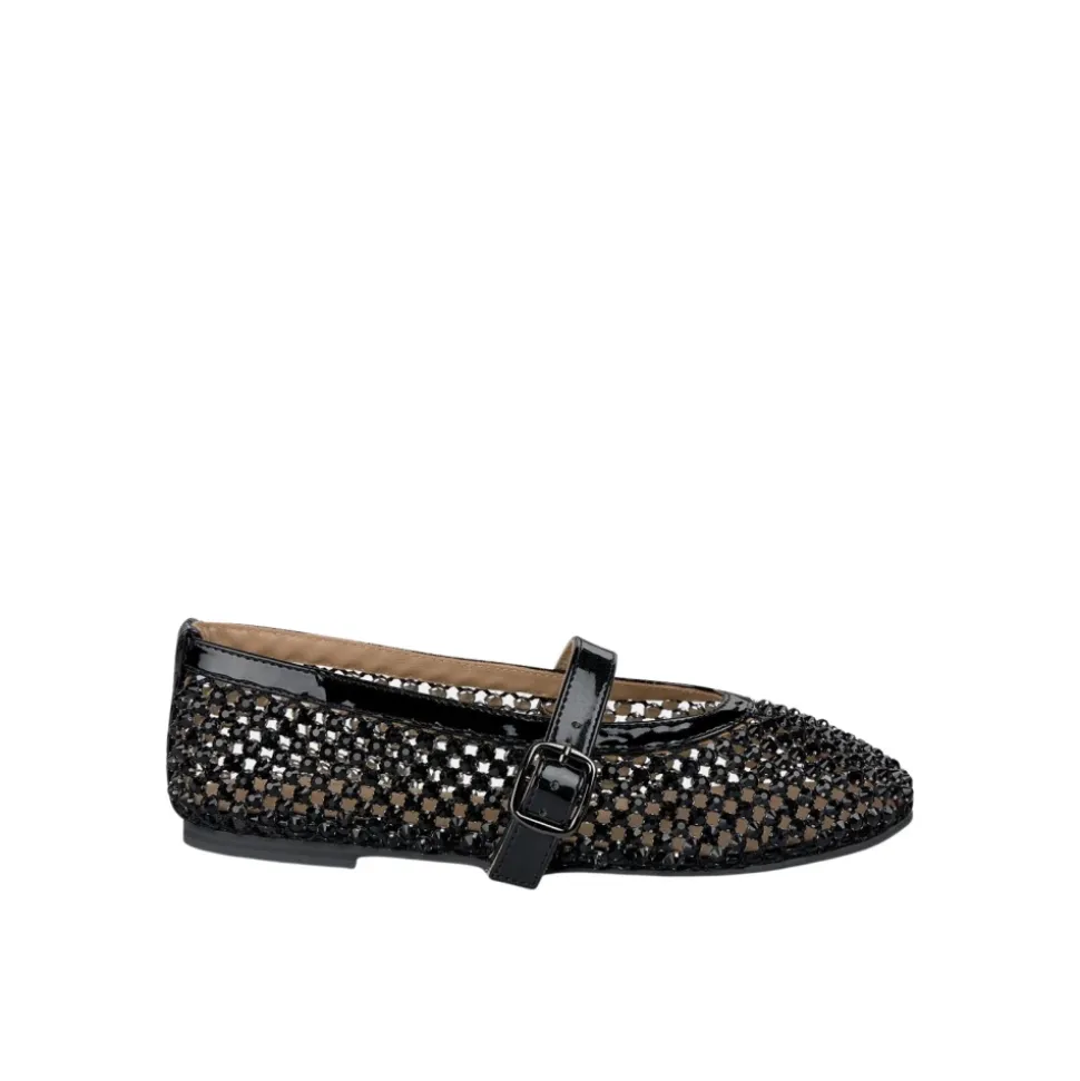 Ballerine en filet avec strass