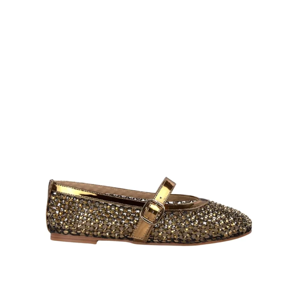 Ballerine en résille avec strass