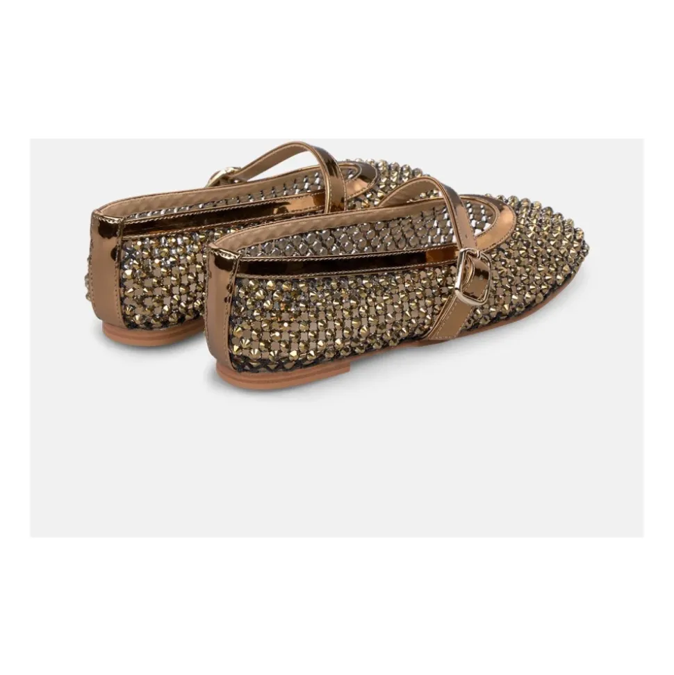 Ballerine en résille avec strass