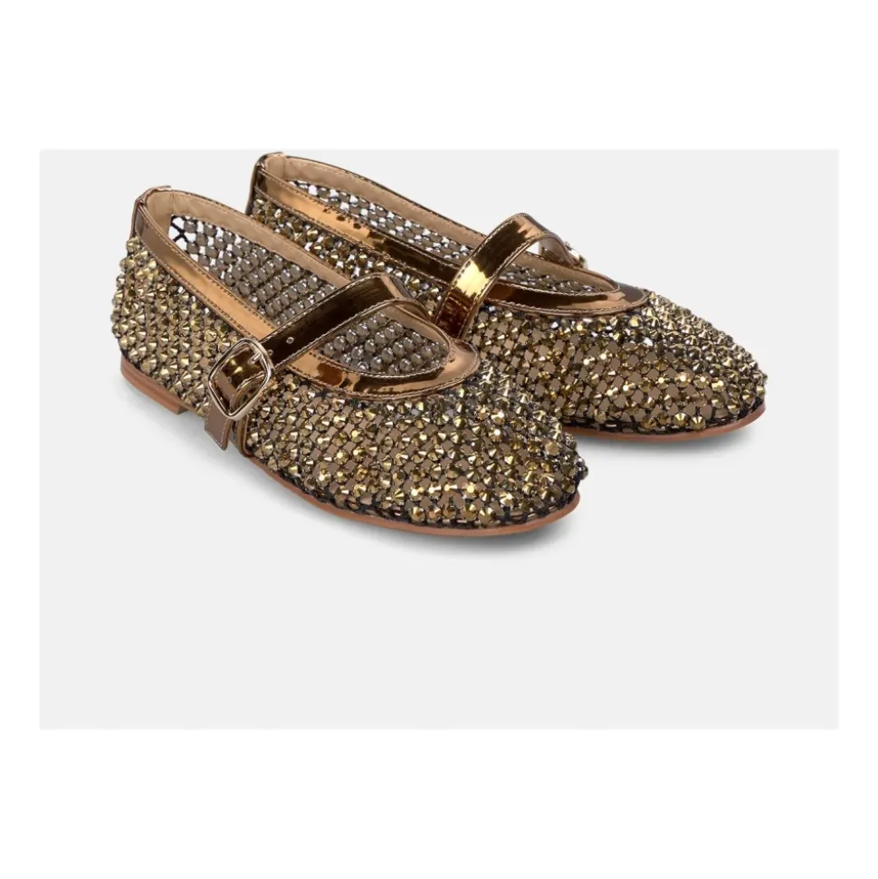 Ballerine en résille avec strass