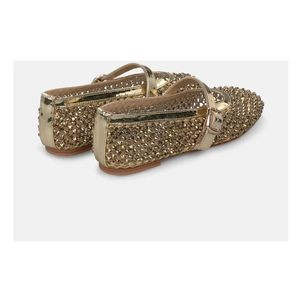 Ballerine en résille avec strass