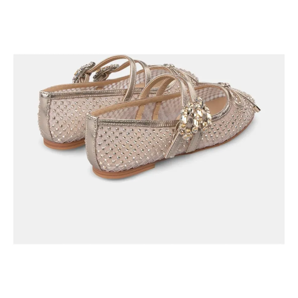 Ballerine filet boucles strass