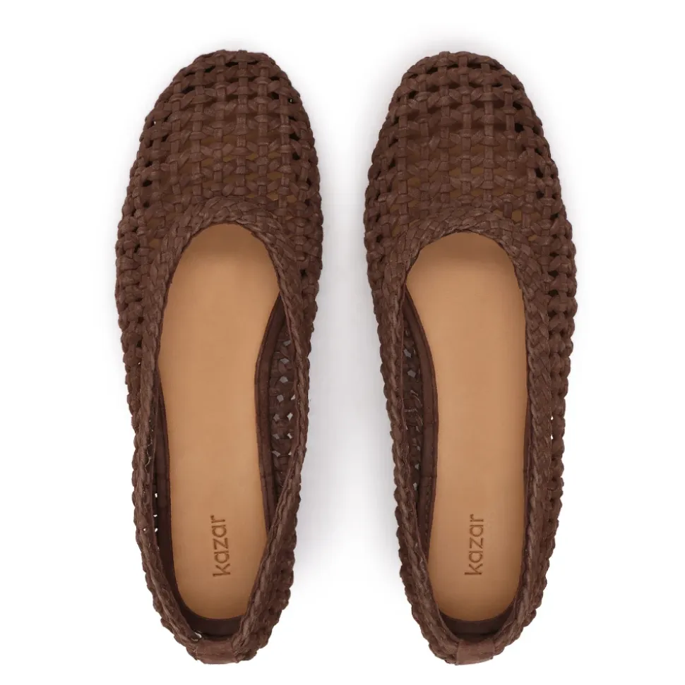 Ballerines ajourées en daim