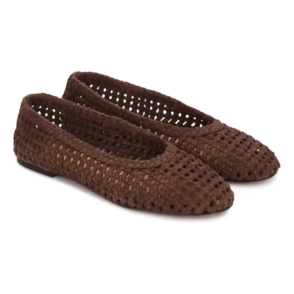 Ballerines ajourées en daim