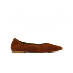 Ballerines en Daim Cognac Brûlé