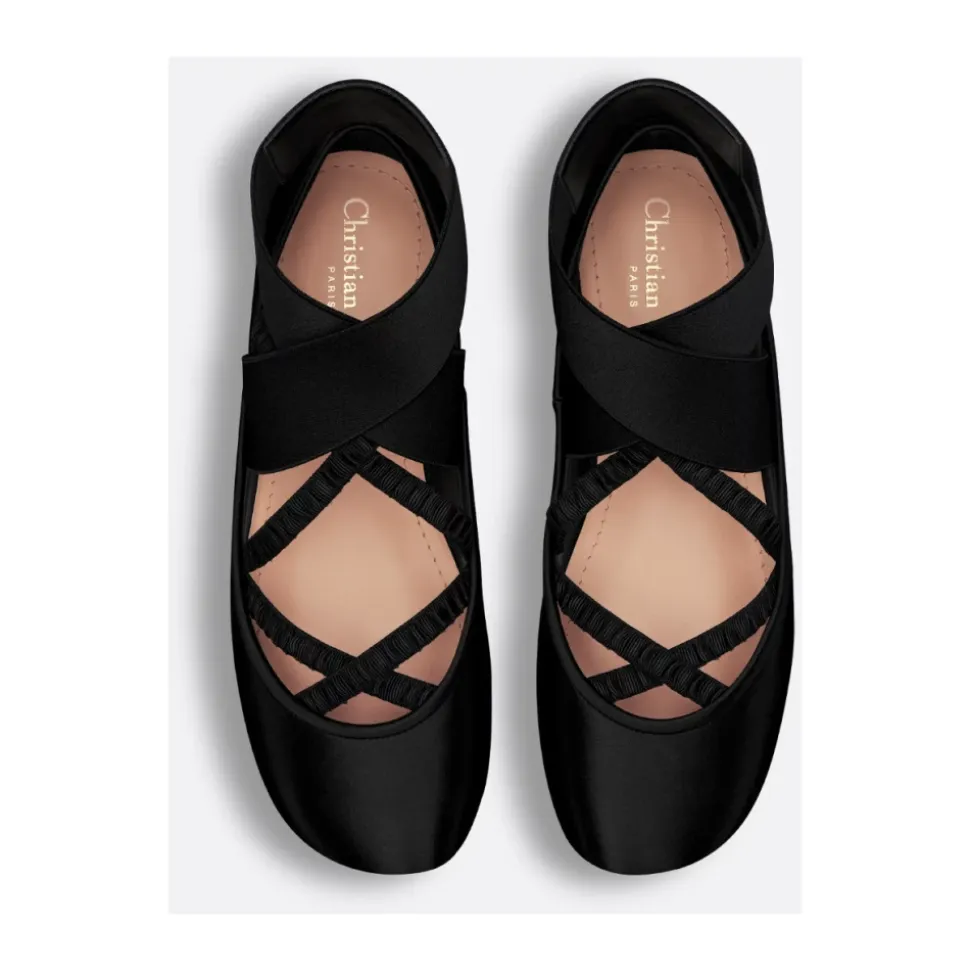 Ballerines Noires avec Bride Élastique