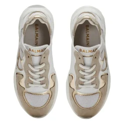 Baskets en cuir et en maille