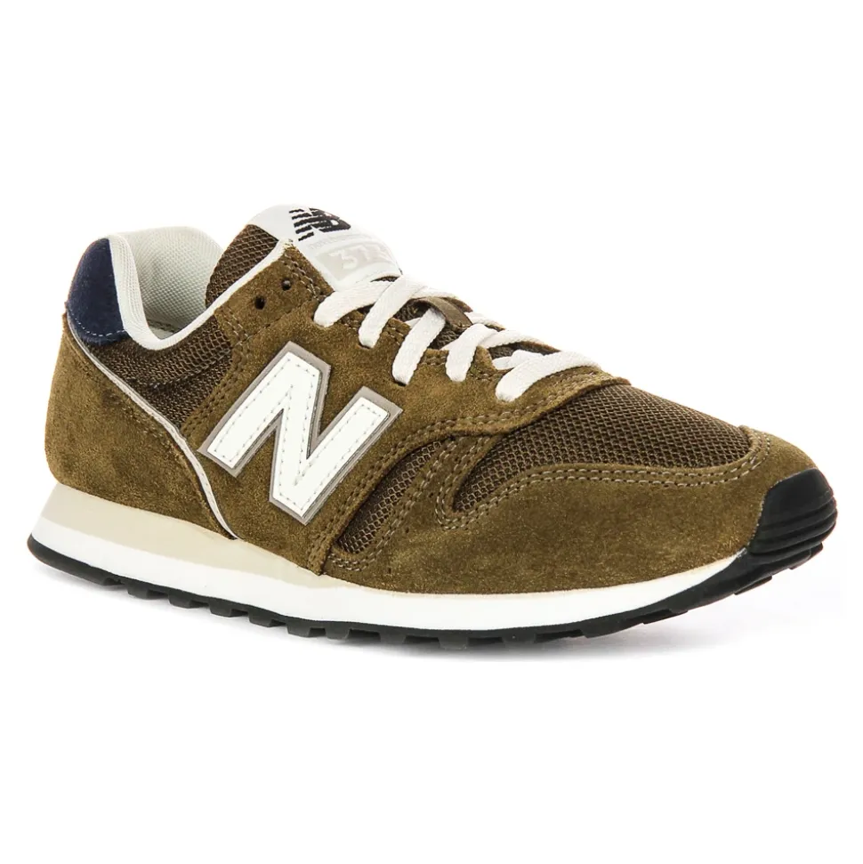 Baskets en Mesh et Daim Vert Kaki Homme