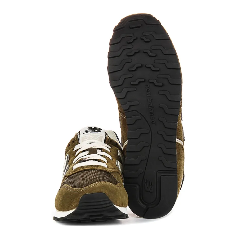 Baskets en Mesh et Daim Vert Kaki Homme