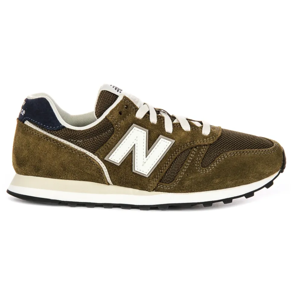 Baskets en Mesh et Daim Vert Kaki Homme