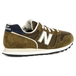 Baskets en Mesh et Daim Vert Kaki Homme
