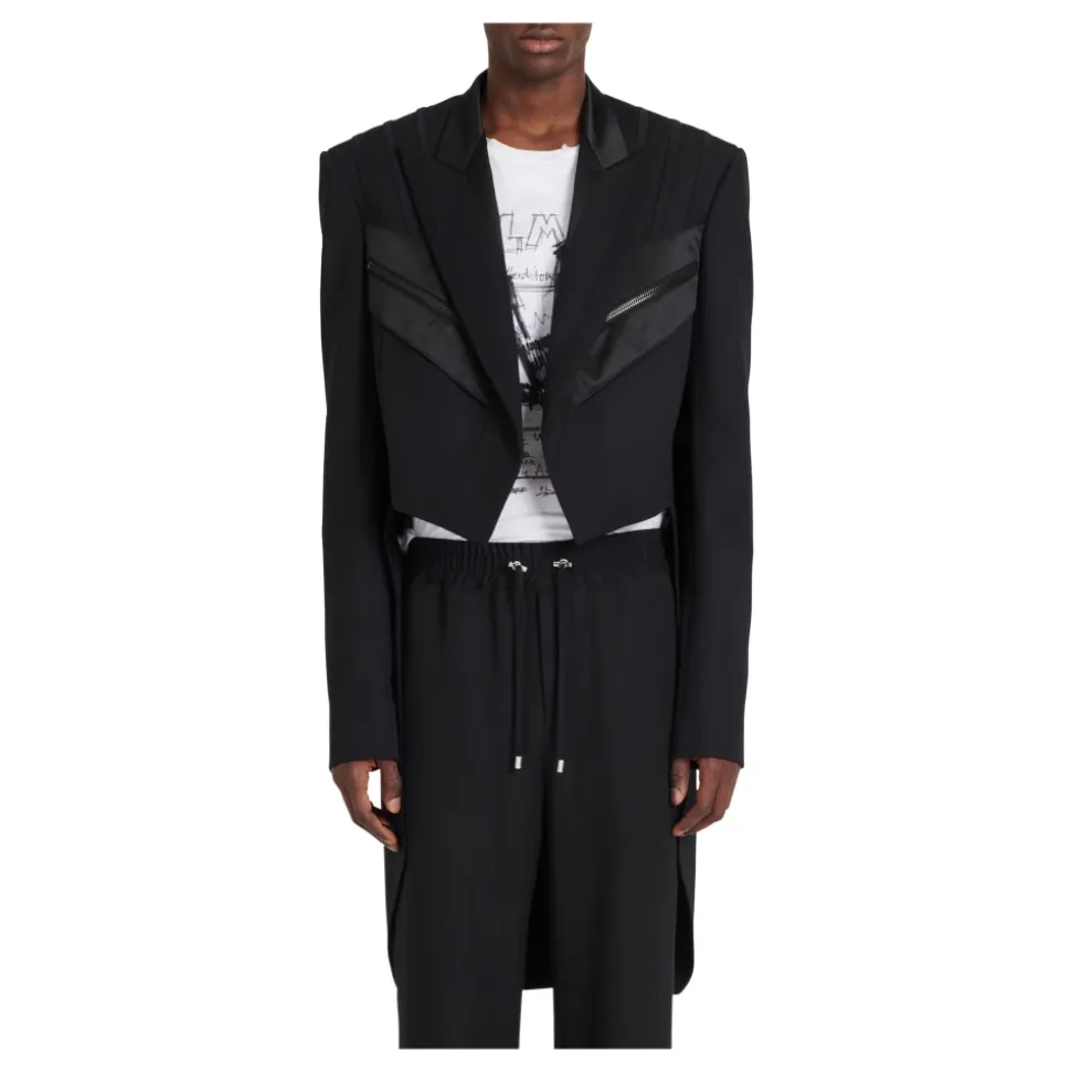 Blazer avec -de-pie en satin