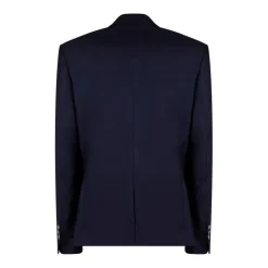 Blazer Bleu à Boutons en Relief