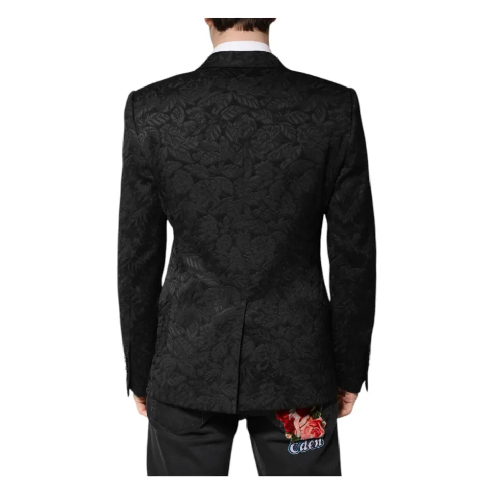 Blazer Brocart Élégant avec Coupe Slim