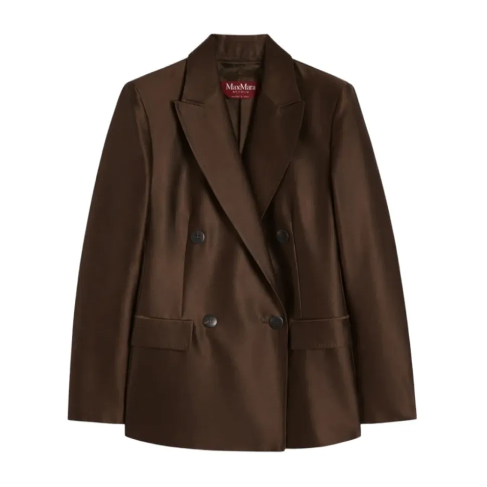 Blazer croisé en shantung