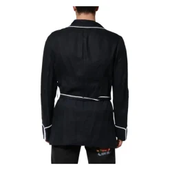 Blazer en lin brodé