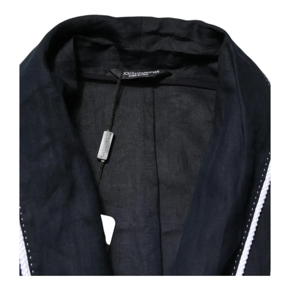 Blazer en lin brodé