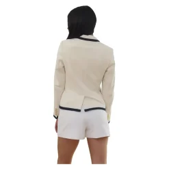 Blazer Piqué Double-Boutonnage