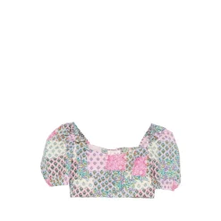 Blouse Courte Col Carré