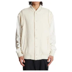 Blouson bomber en coton texturé