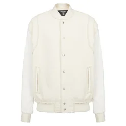 Blouson bomber en coton texturé