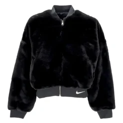 Bomber Réversible en Fausse Fourrure Noir
