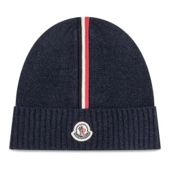 Bonnet en laine à bordure tricolore