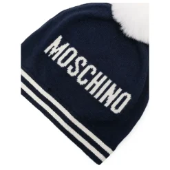Bonnet en Tricot Pom Pom avec Logo Teddy