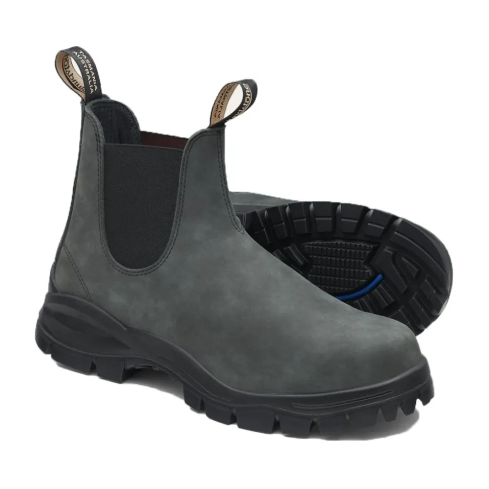 Boots Chelsea Unisexes en Cuir Rustique