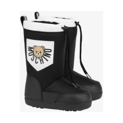 Bottes de neige en nylon avec ours en peluche