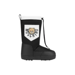 Bottes de neige en nylon avec ours en peluche