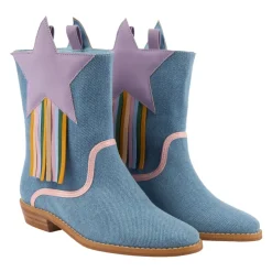 Bottes à franges et motif étoile
