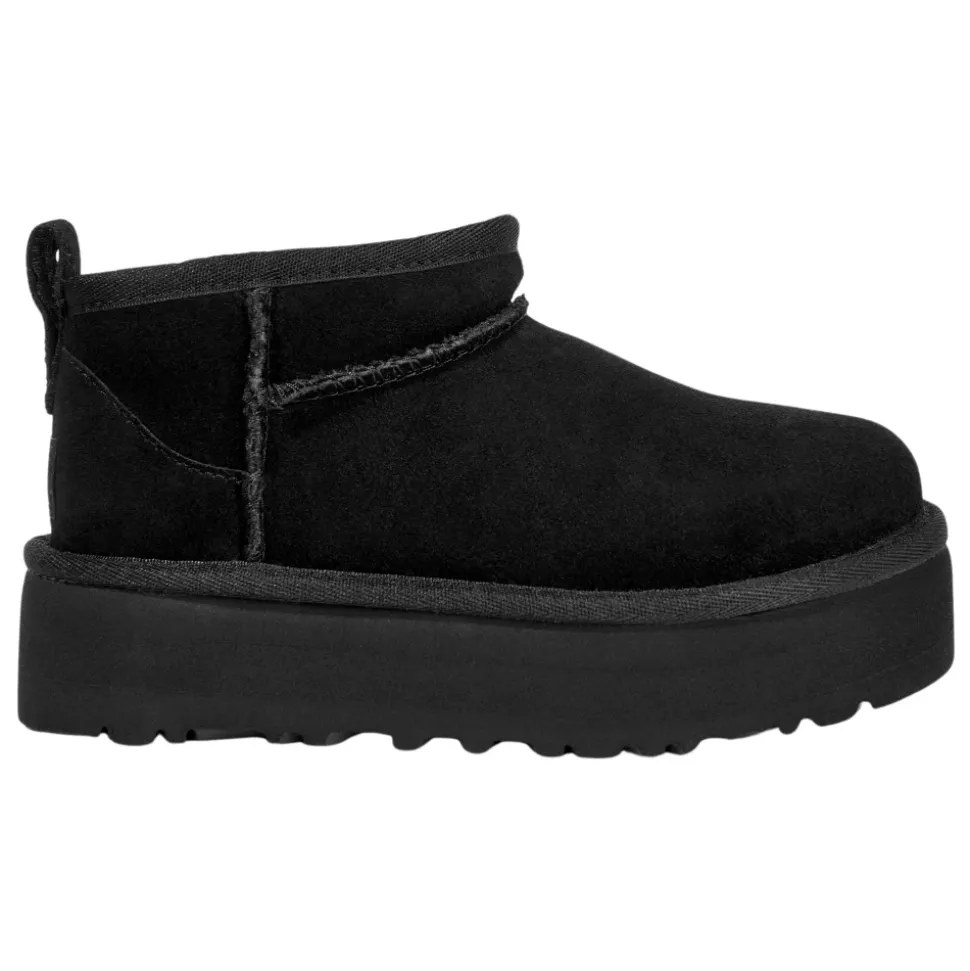 Bottes Noires Ultra Mini à Plateforme Classiques