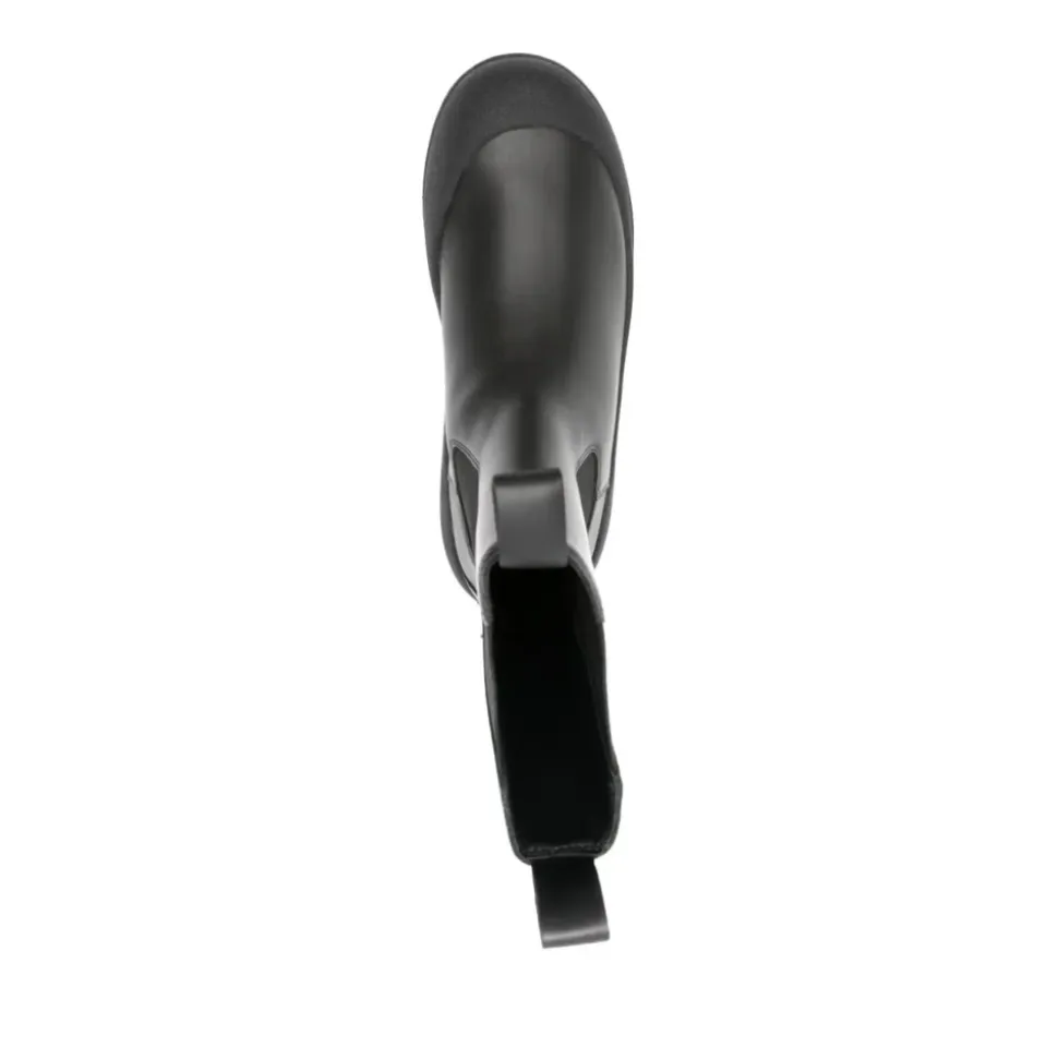 Bottine Cheville en Cuir Noir
