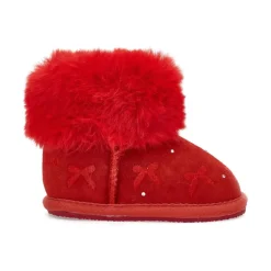 Bottines avec strass et nœuds