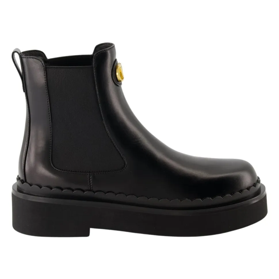 Bottines Beatle en cuir noir