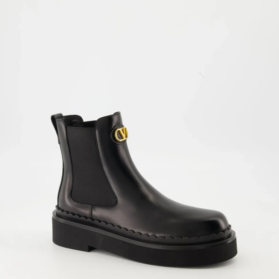 Bottines Beatle en cuir noir