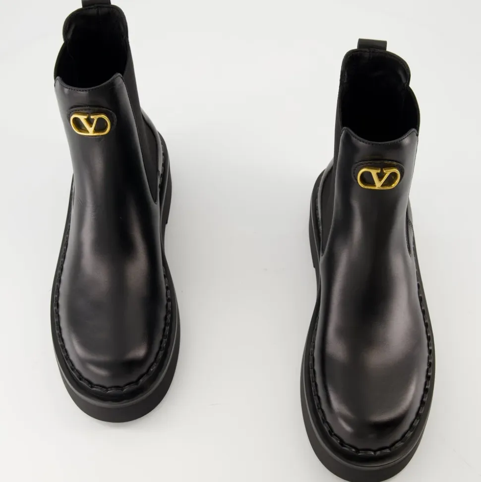 Bottines Beatle en cuir noir
