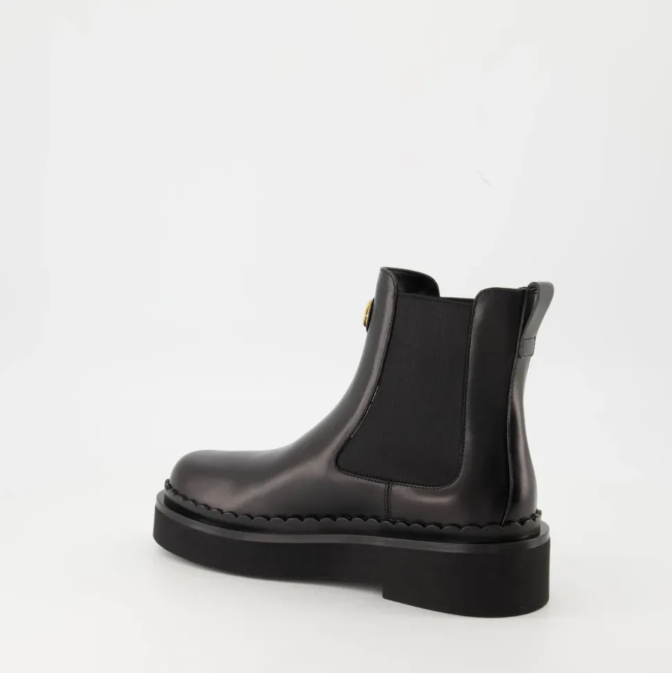 Bottines Beatle en cuir noir