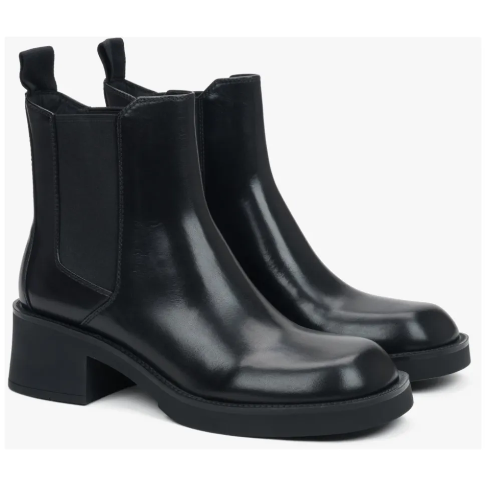 Bottines Chelsea en Cuir Noir