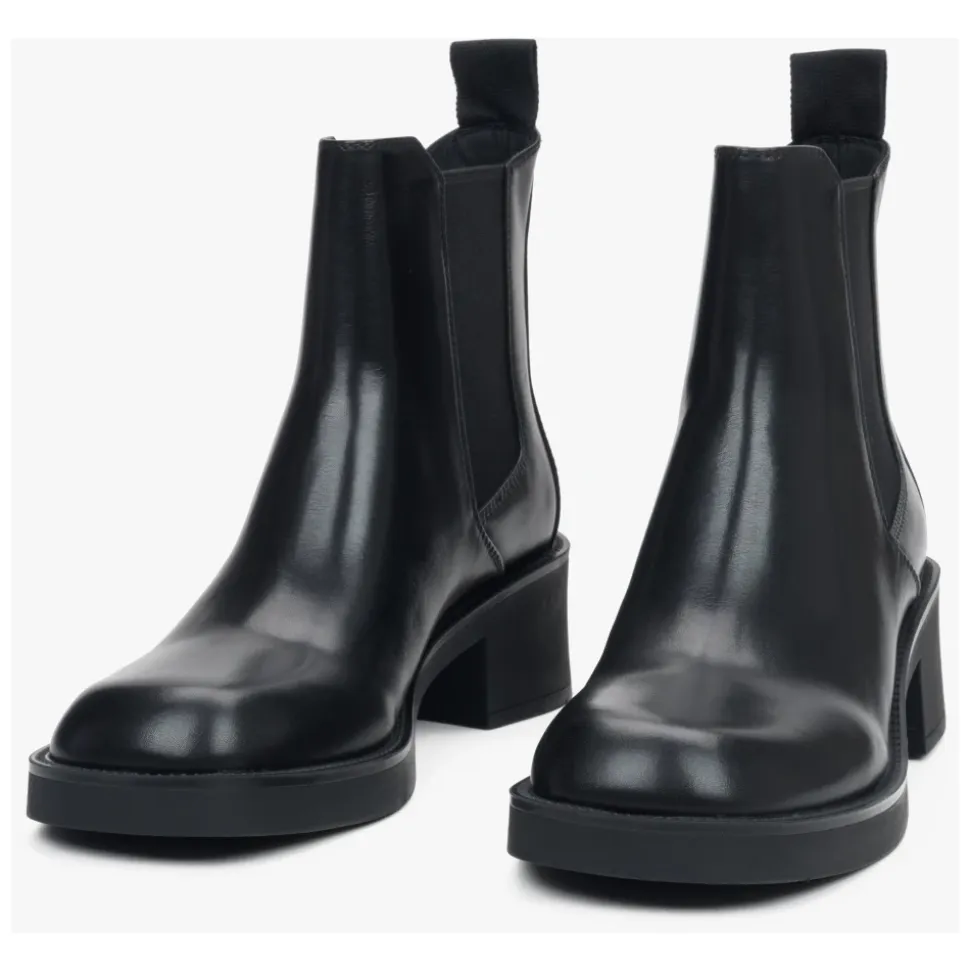 Bottines Chelsea en Cuir Noir