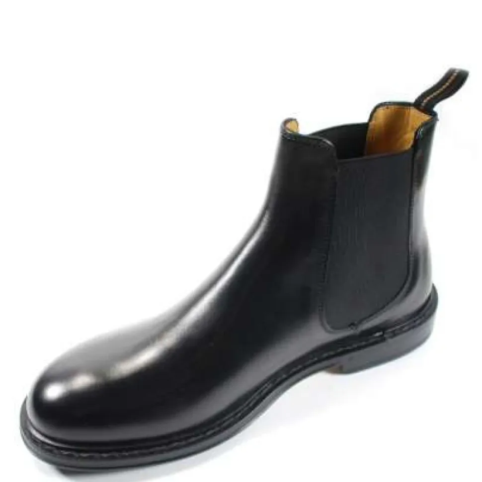 Bottines Chelsea en cuir noir