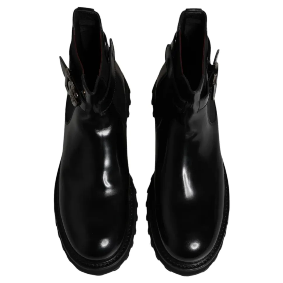 Bottines Chelsea à Logo Ceinturées
