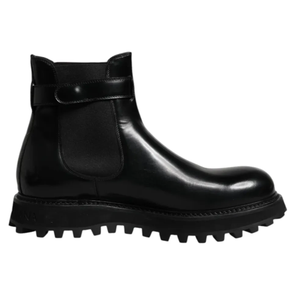 Bottines Chelsea à Logo Ceinturées