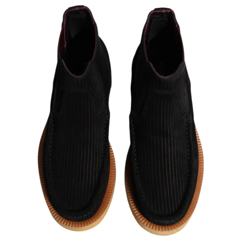 Bottines en daim noir slip on