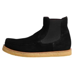 Bottines en daim noir slip on