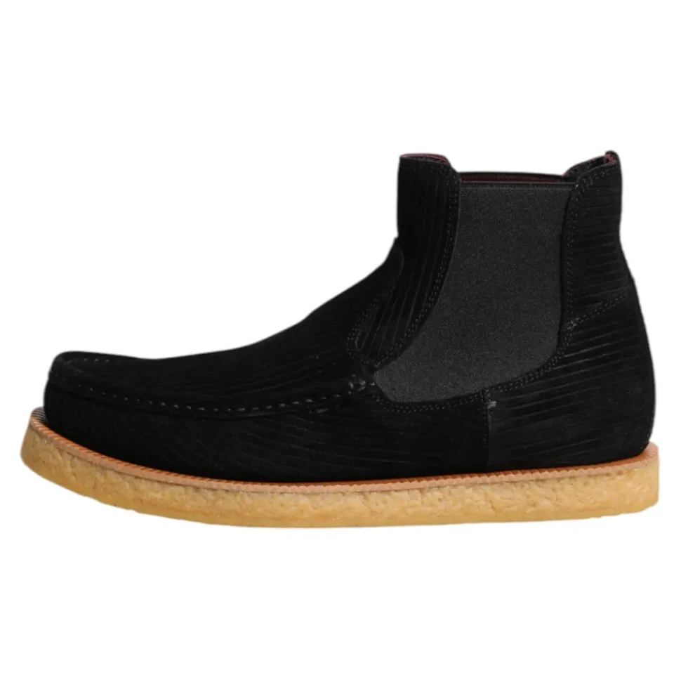 Bottines en daim noir slip on