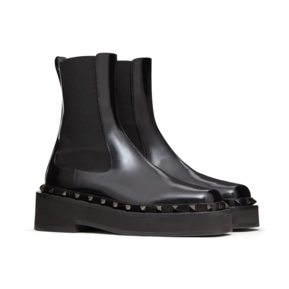 Bottines 70 mm en cuir de veau Vlogo Signature