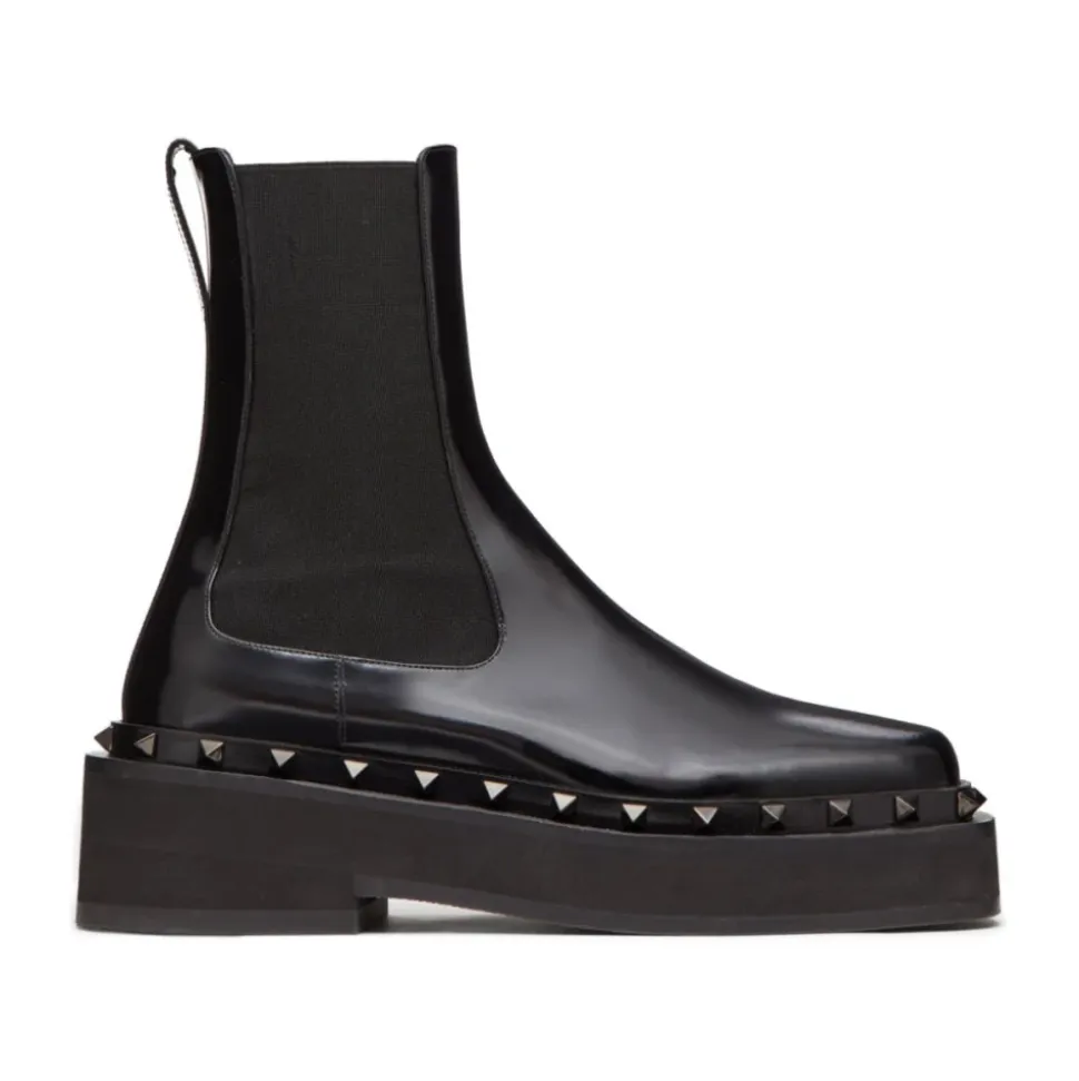 Bottines 70 mm en cuir de veau Vlogo Signature